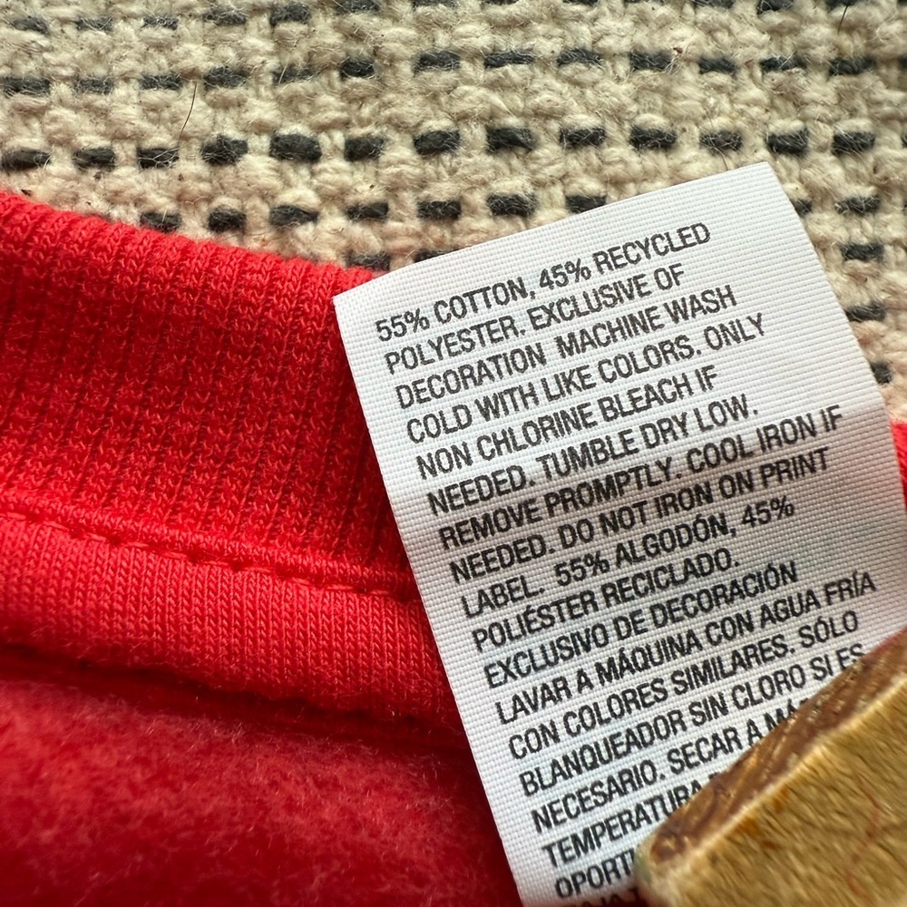 all in motion red fleece crew neck sweatshirt - Picture 4 of 5